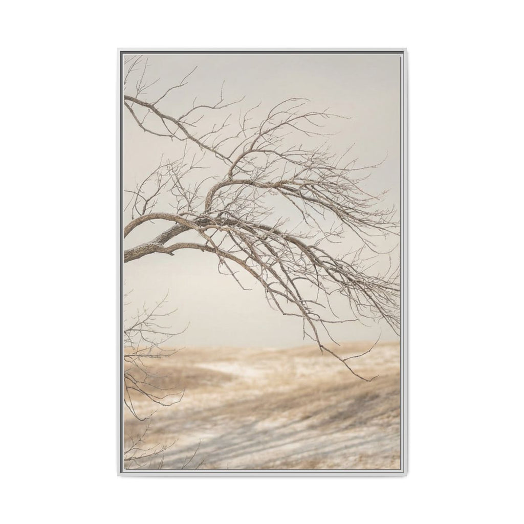 Matte Canvas, Framed - Winter Branch Solitude Landscape —......
