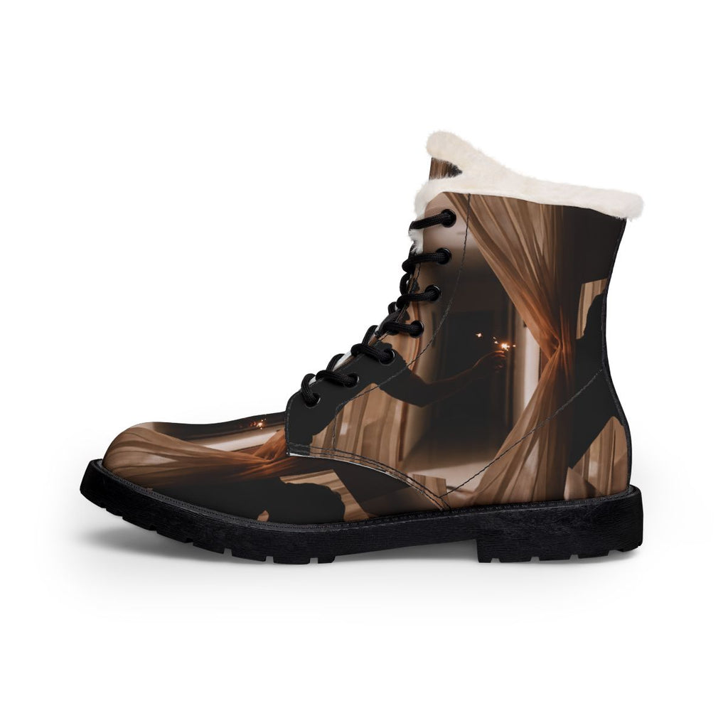 Men's Fur and Leather Boots Nocturnal Silhouette