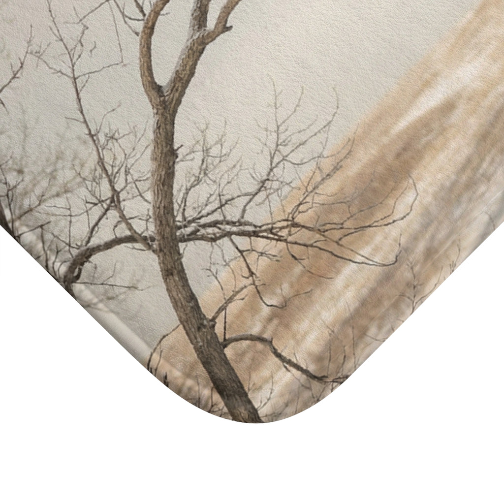 Bath Mat - Minimalist Winter Serenity