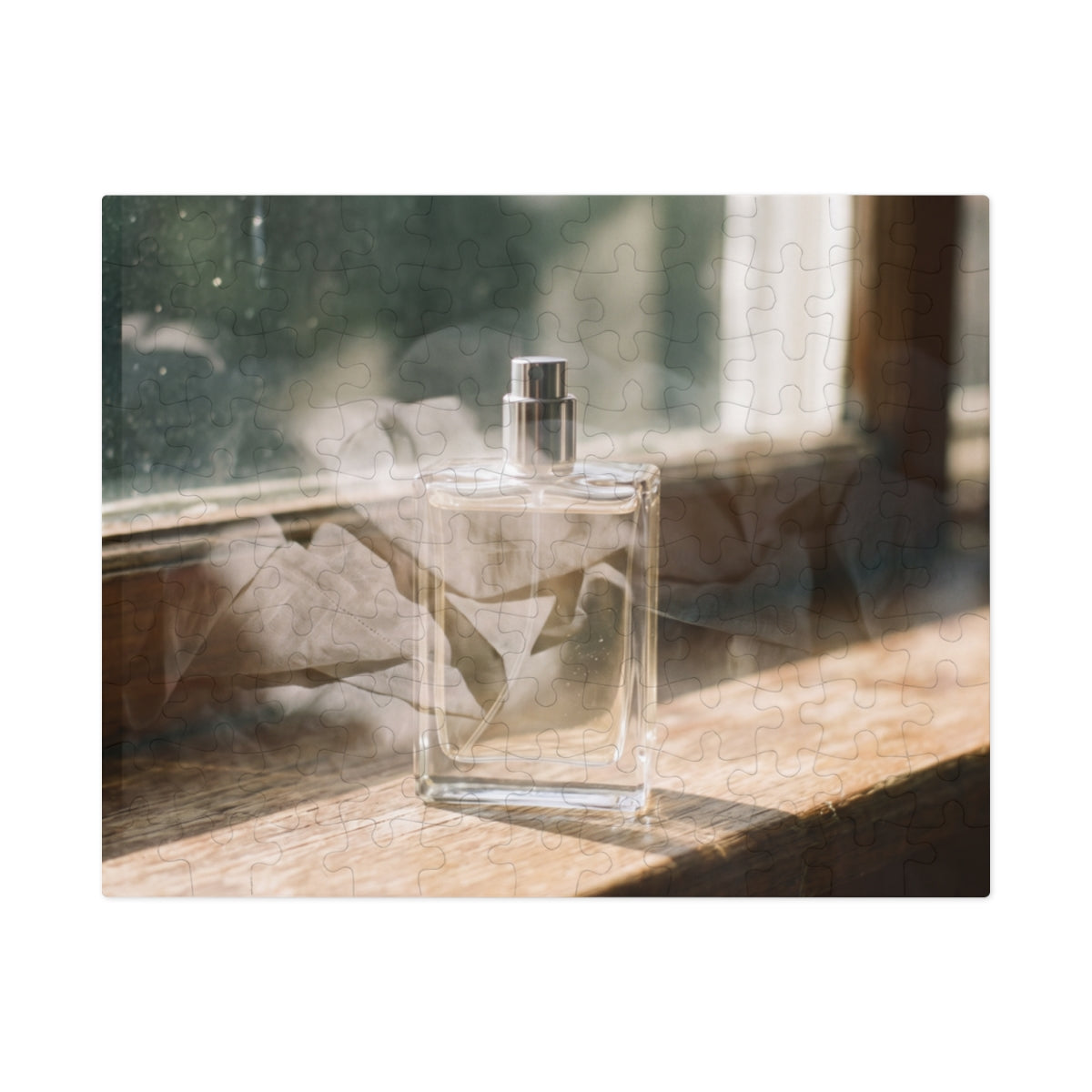 Jigsaw Puzzle with Tin - Golden Hour Perfume Still Life Wall...