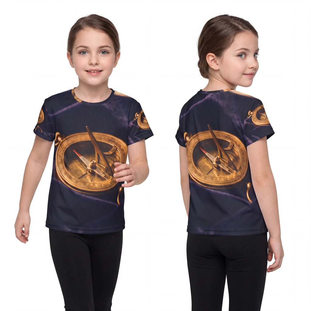 Kids Sports Jersey with Vintage Brass Sundial