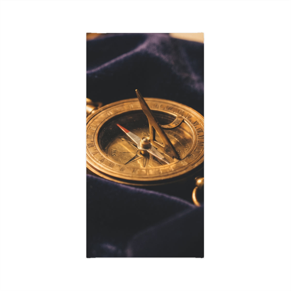 Women's Neck Gaiter with Vintage Brass Sundial
