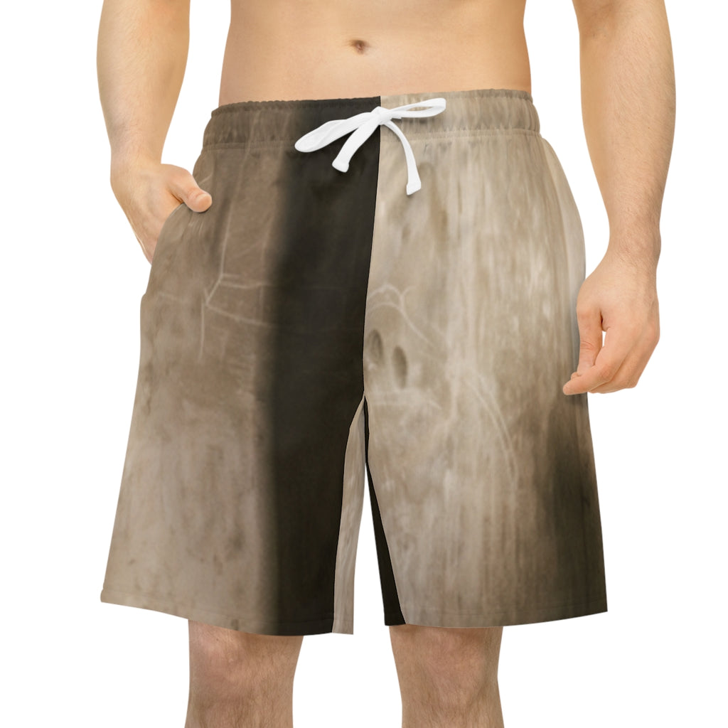 Men's Athletic Long Shorts - Shadows of the Citadel moody......