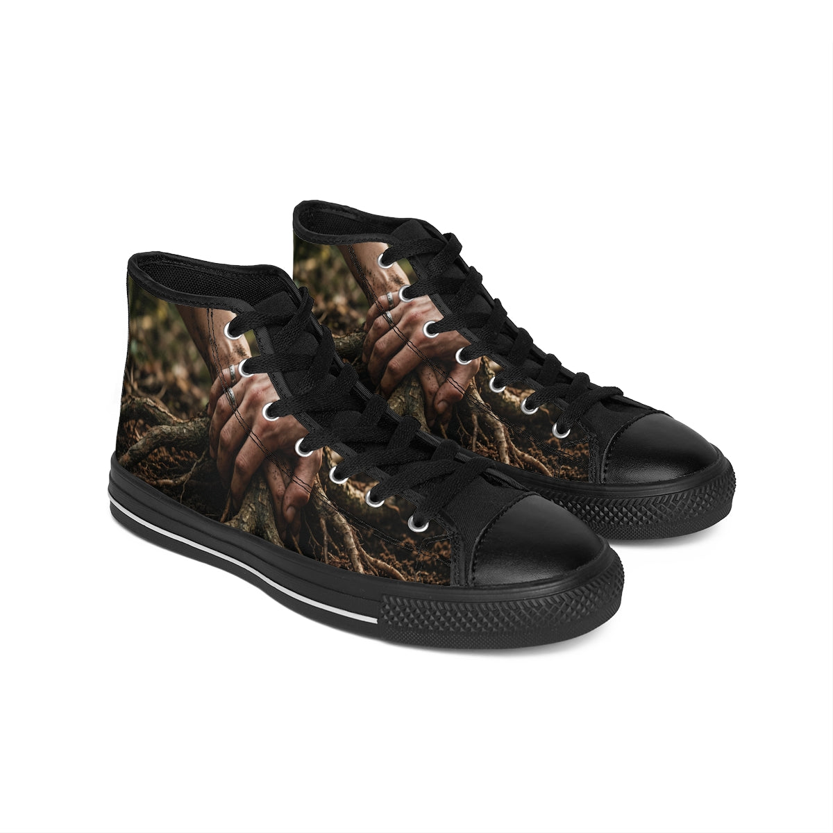 Women's Classic Sneakers with Forest Roots Art
