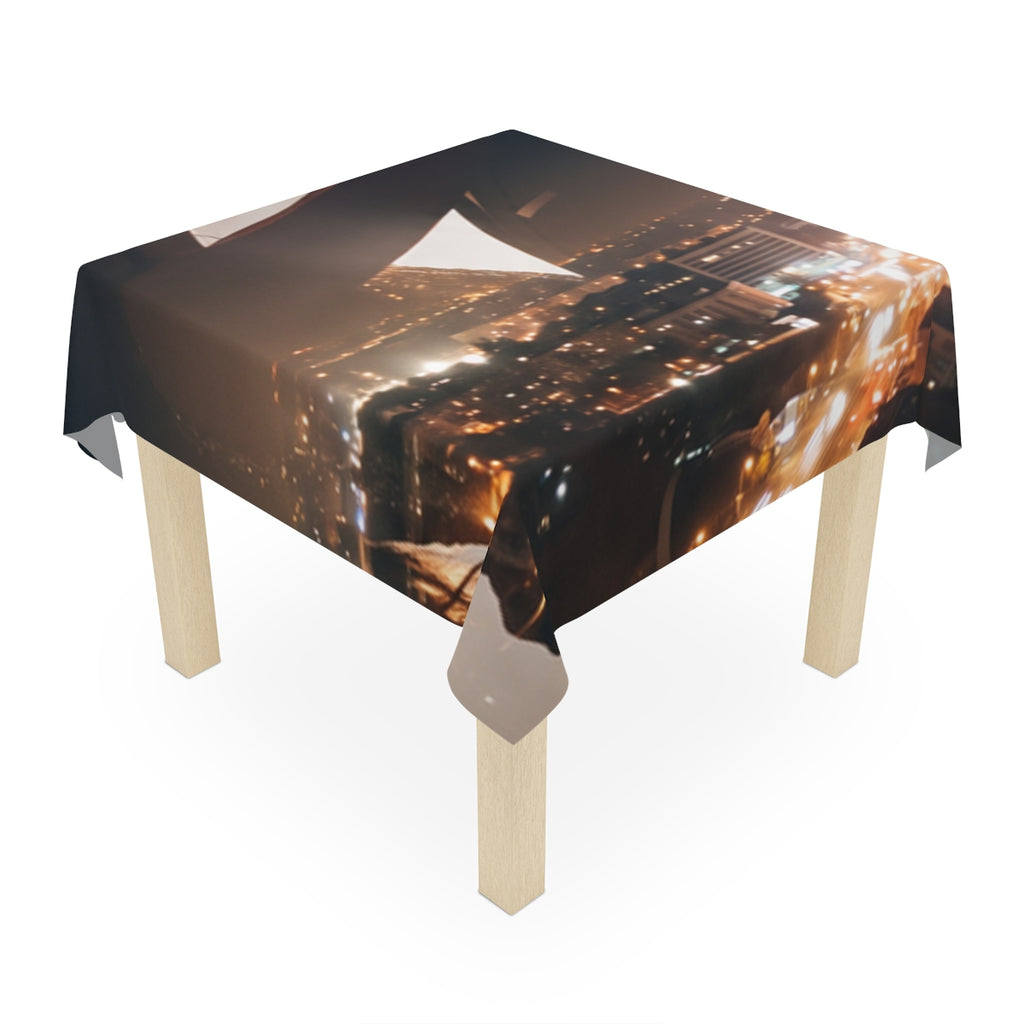 Tablecloth - City Lights Skyline | Echovira Gallery