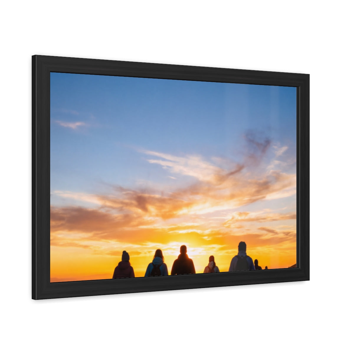Framed Poster - Sunset Silhouette — Landscape