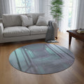Round Rug - Ethereal Void Corridor | Echovira Gallery