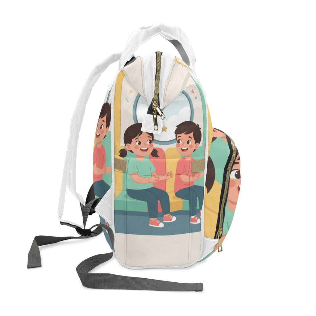 Multifunctional Diaper Backpack - Train | Echovira Gallery