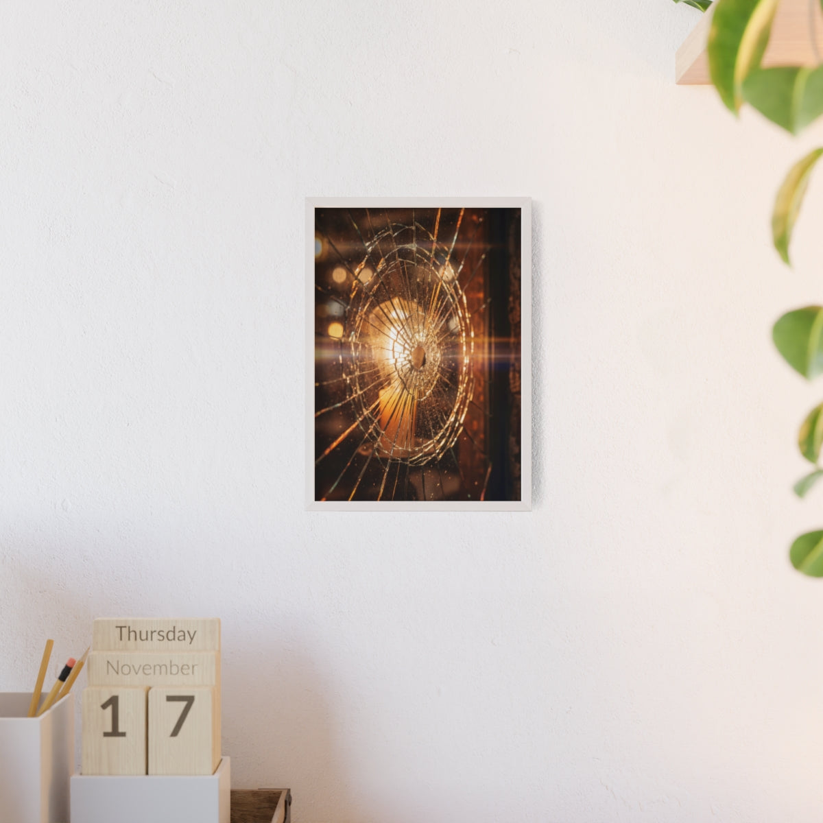 Wood Framed Poster - Cinematic Fracture