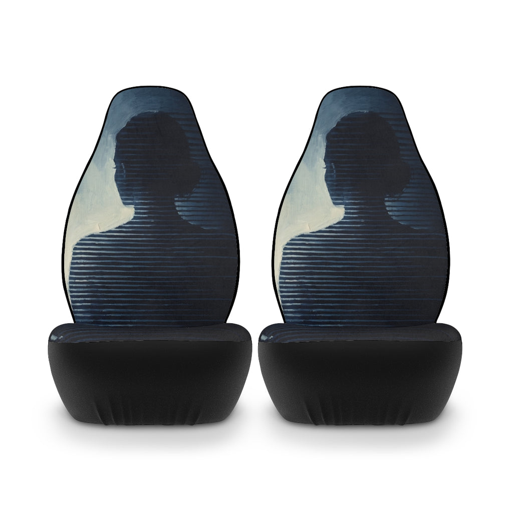 Polyester Car Seat Covers - Shadowed Reverie Silhouette Art...