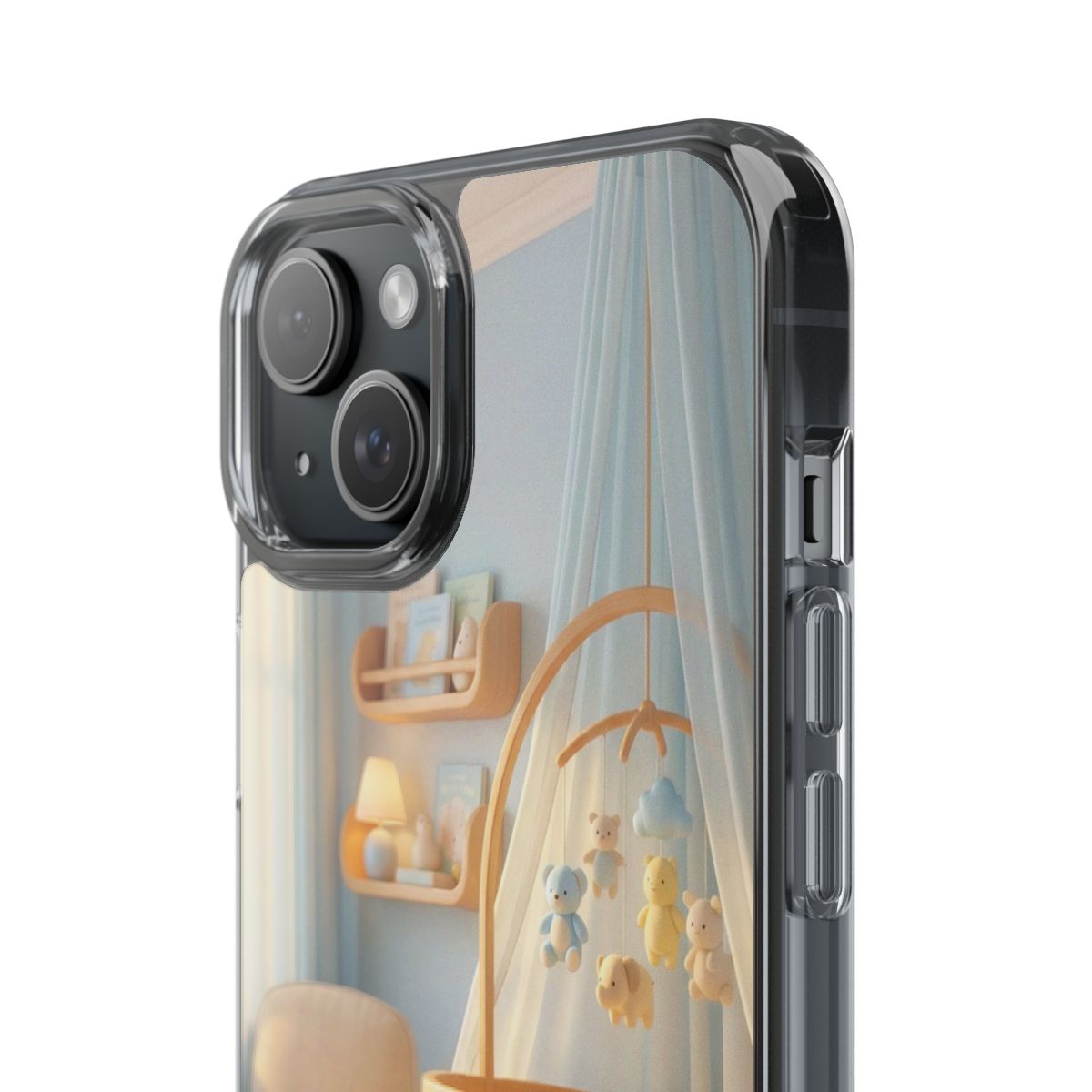 Clear Impact-Resistant Cases - Soft Blue Clear Phone Case...