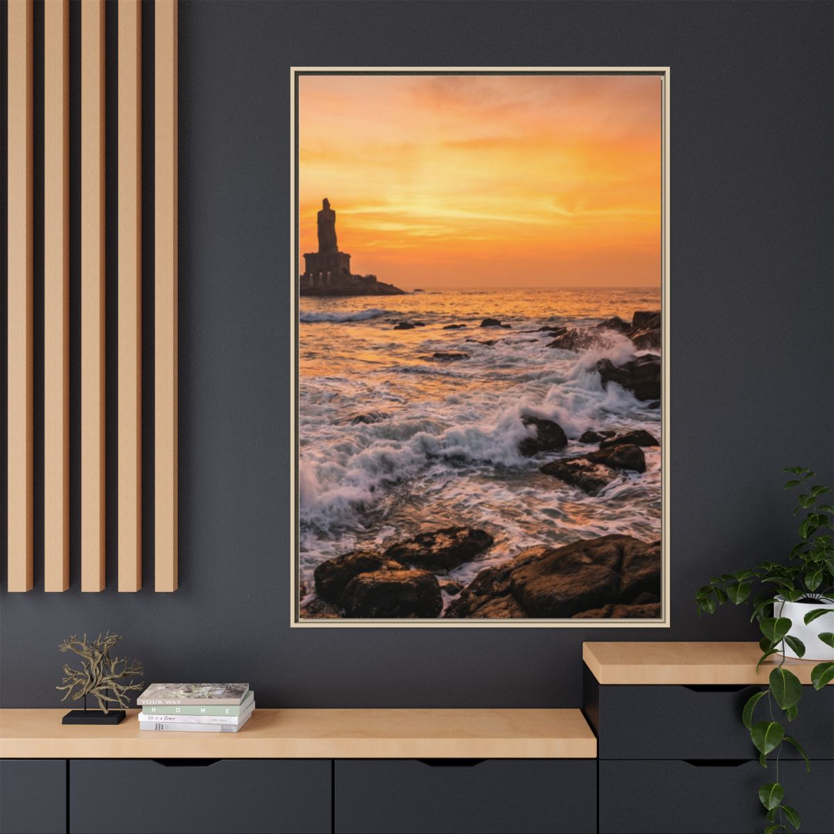 Framed Matte Canvas - Majestic Golden Coast