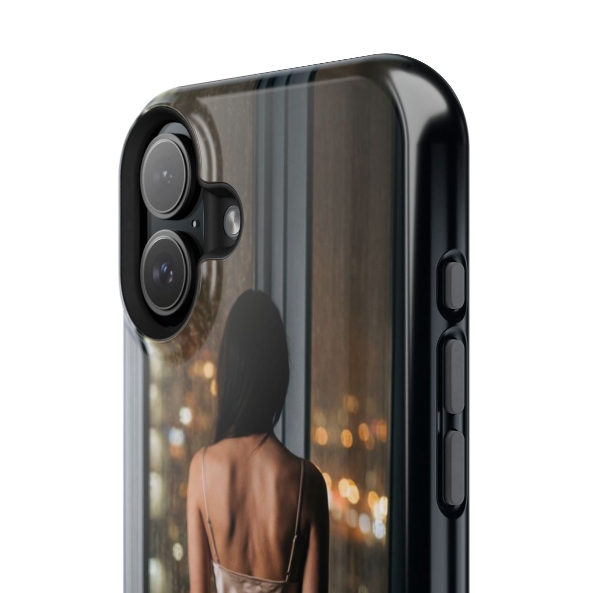 Impact-Resistant Apple iPhone Cases - Rainy City Lights Silk Gown | iPhone 17 Pro Max, 17 Pro, 17 Air & More