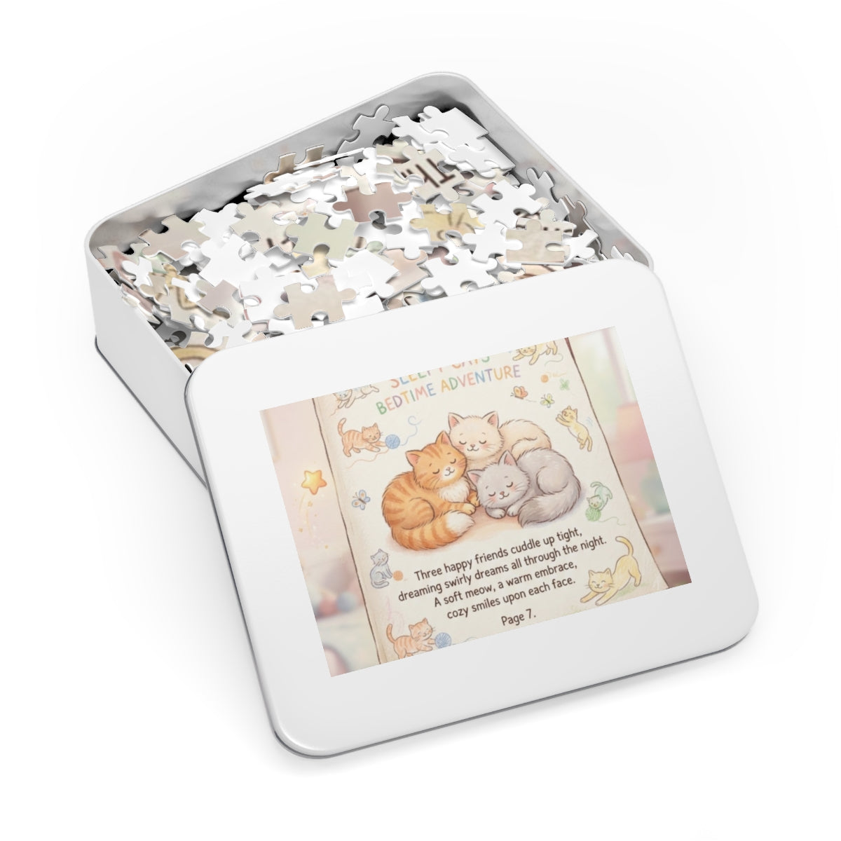 Jigsaw Puzzle with Tin - Sleepy Cats Tale (30, 110, 252... |...