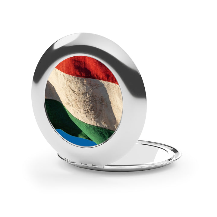 Compact Travel Mirror - Vintage Persian Lion and Sun Flag Art
