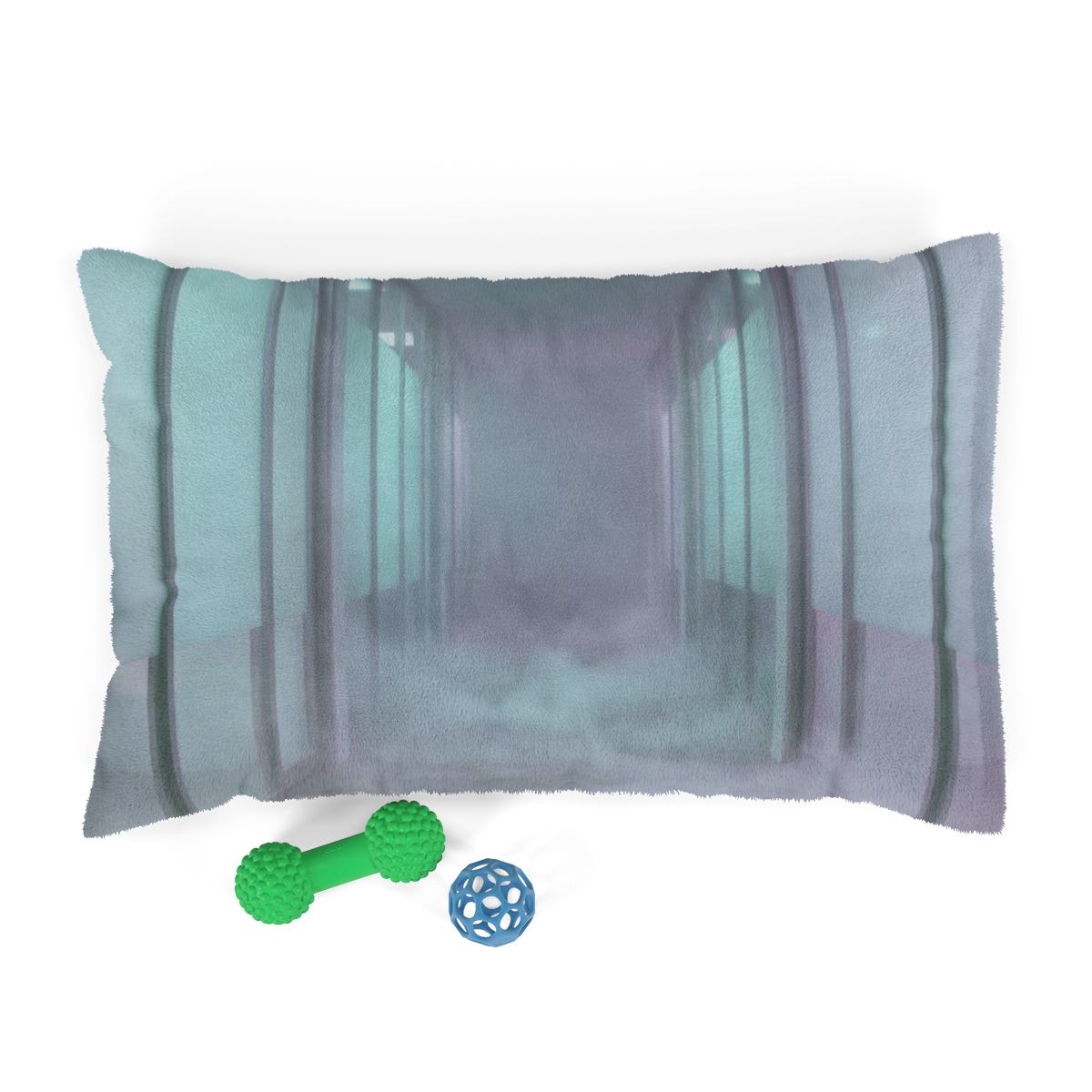 Pet Bed - Liminal Corridor Fog Art Print | Echovira Gallery