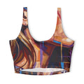 Polyester Sports Bra - Shattered Elegance | Echovira Gallery