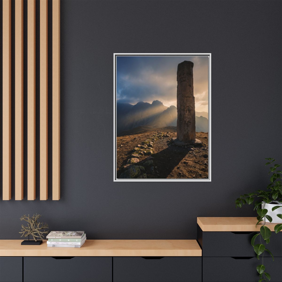 Framed Matte Canvas - Sun Peak