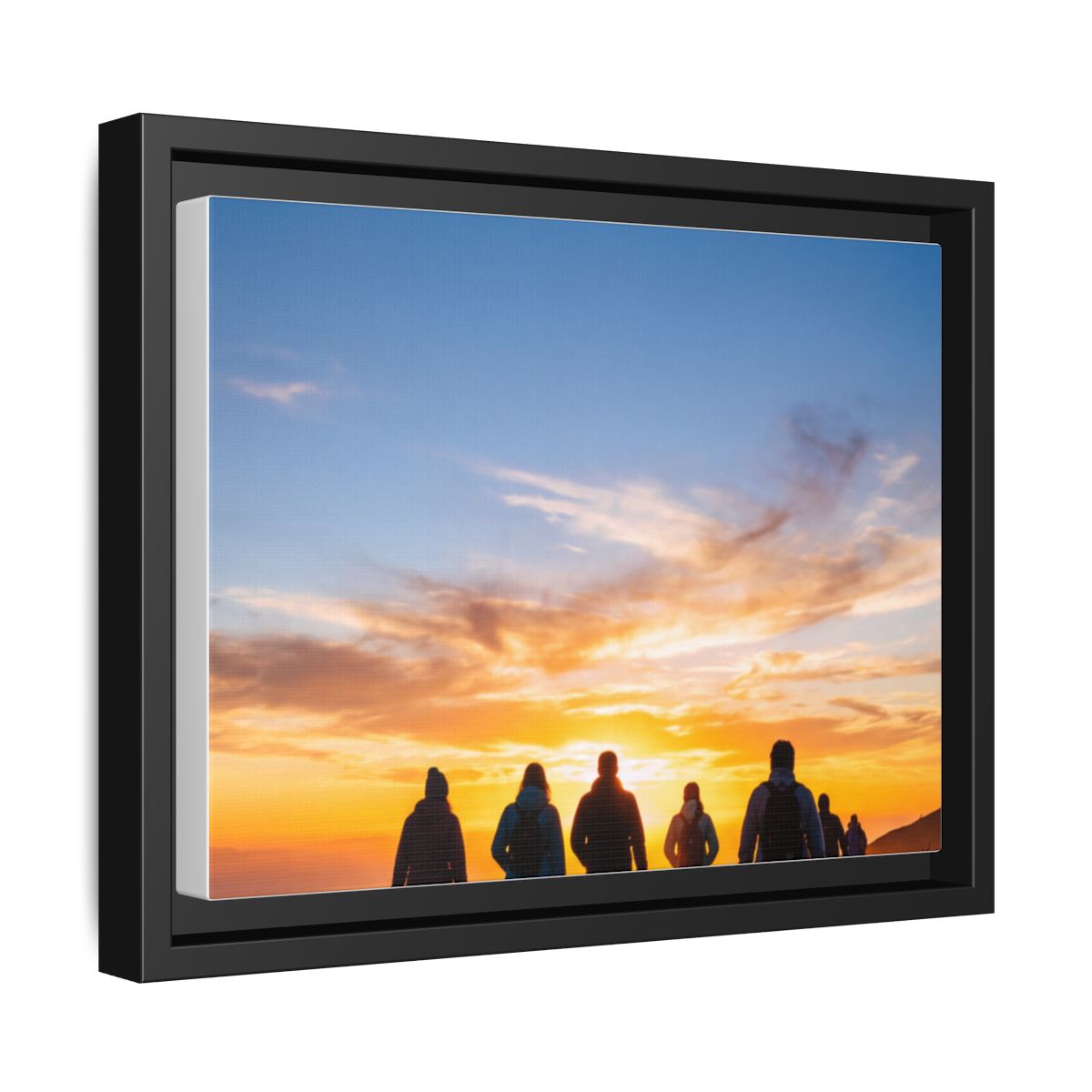 Framed Matte Canvas - Radiant Sunset Art — Black / 1.25"