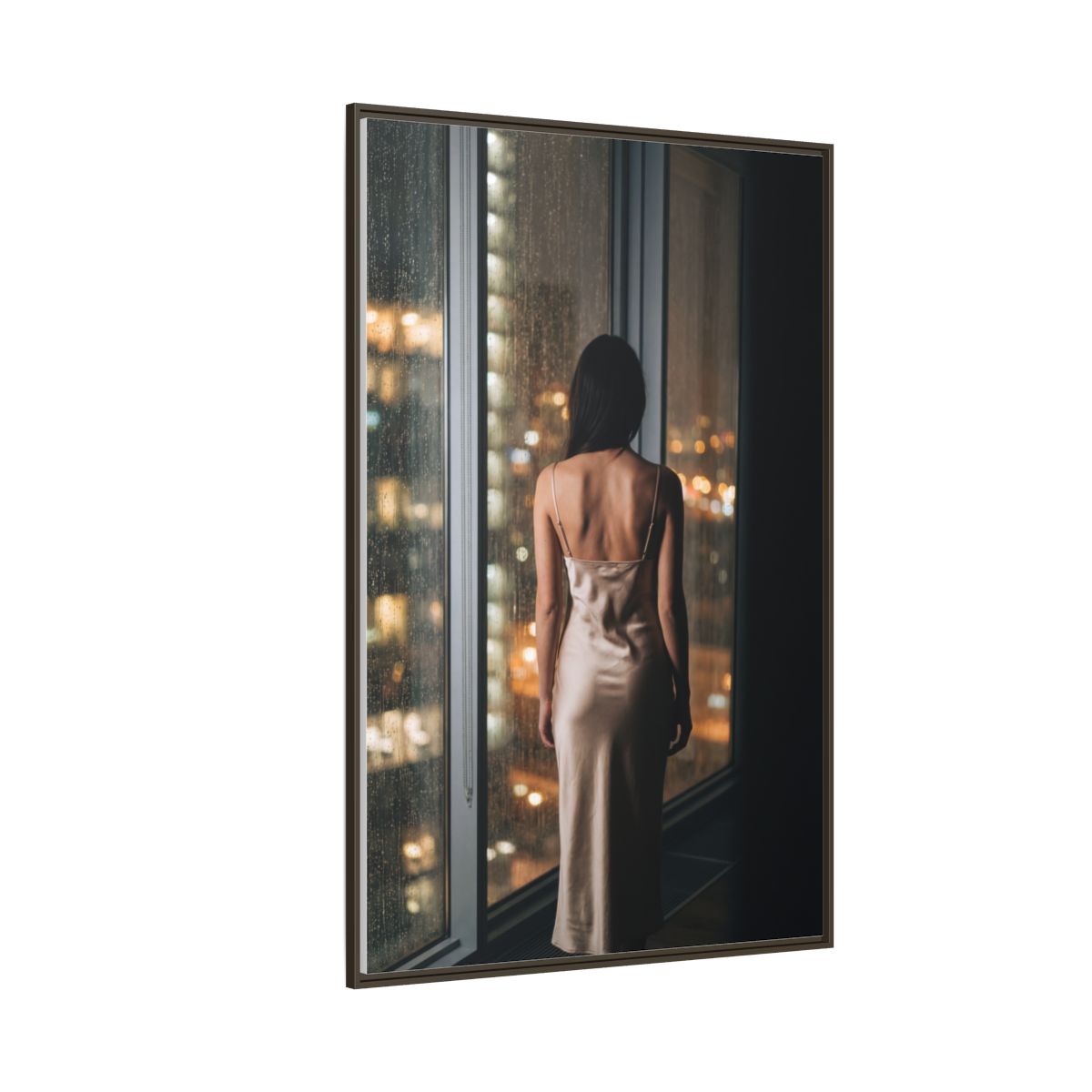 Framed Matte Canvas - Cinematic Nights — Espresso / 1.25"