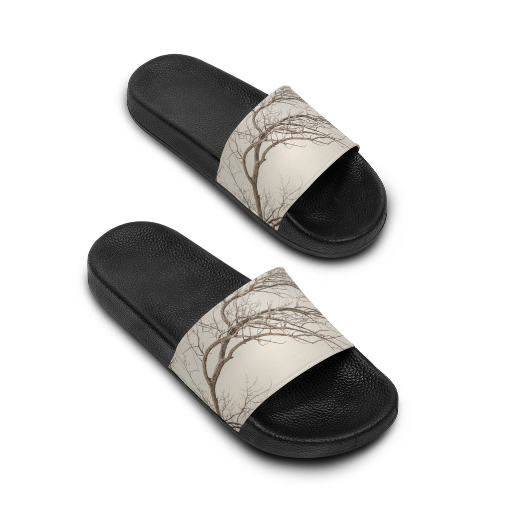 Women's Slide Sandals - Winter Branch Solitude Landscape |...
