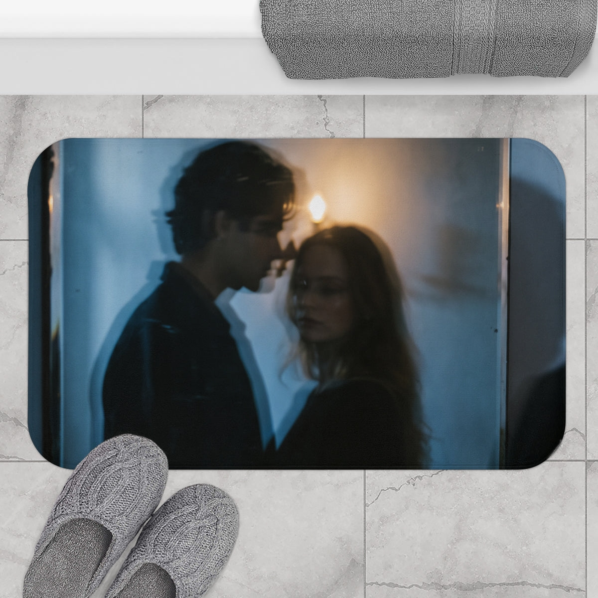 Midnight Reflection Bath Mat - Moody Washroom Decor |...