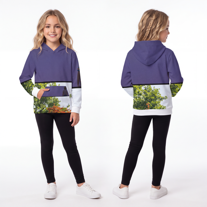 Sudadera con capucha infantil: magia del bosque y estrellas