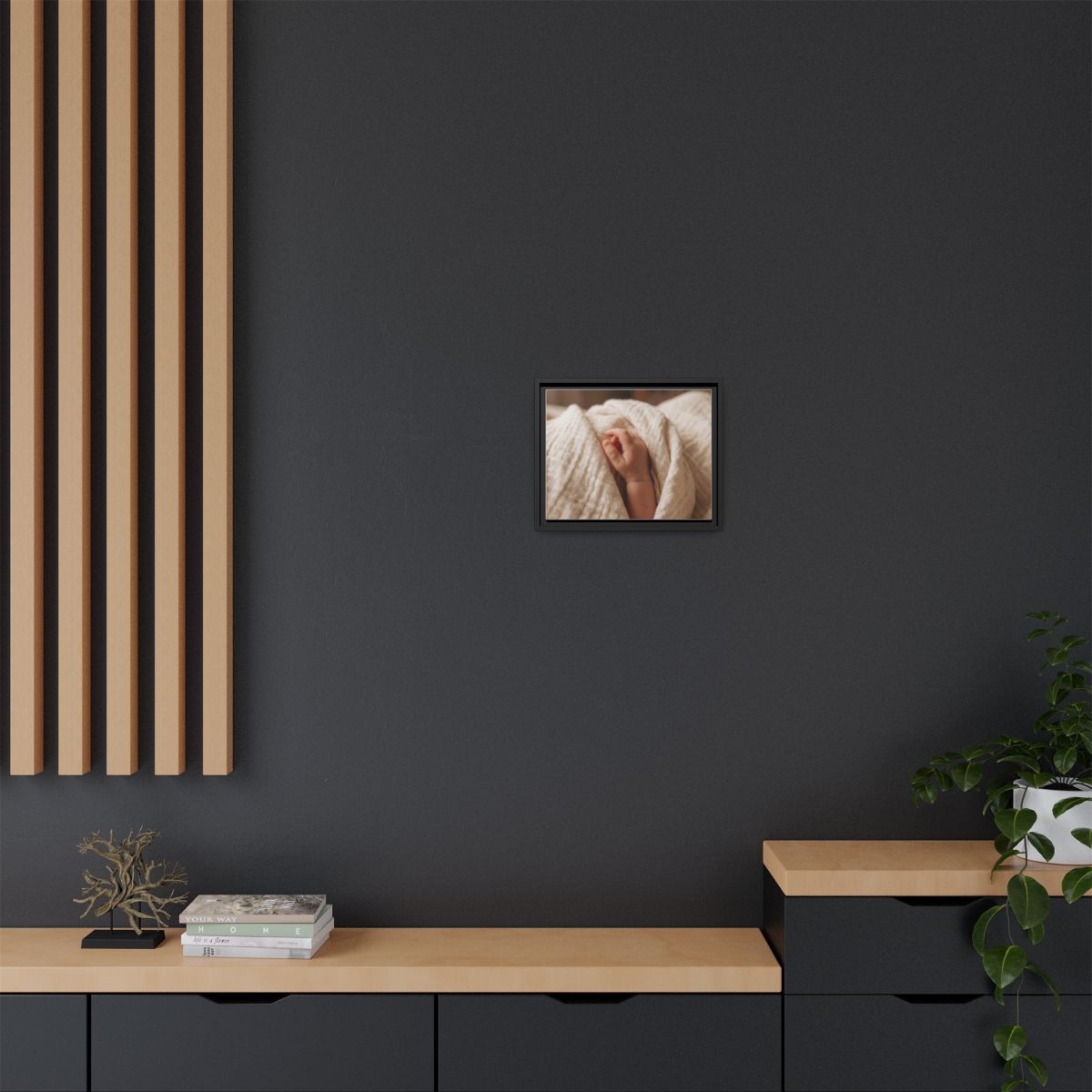 Framed Canvas - Minimalist Decor — Black / 1.25"