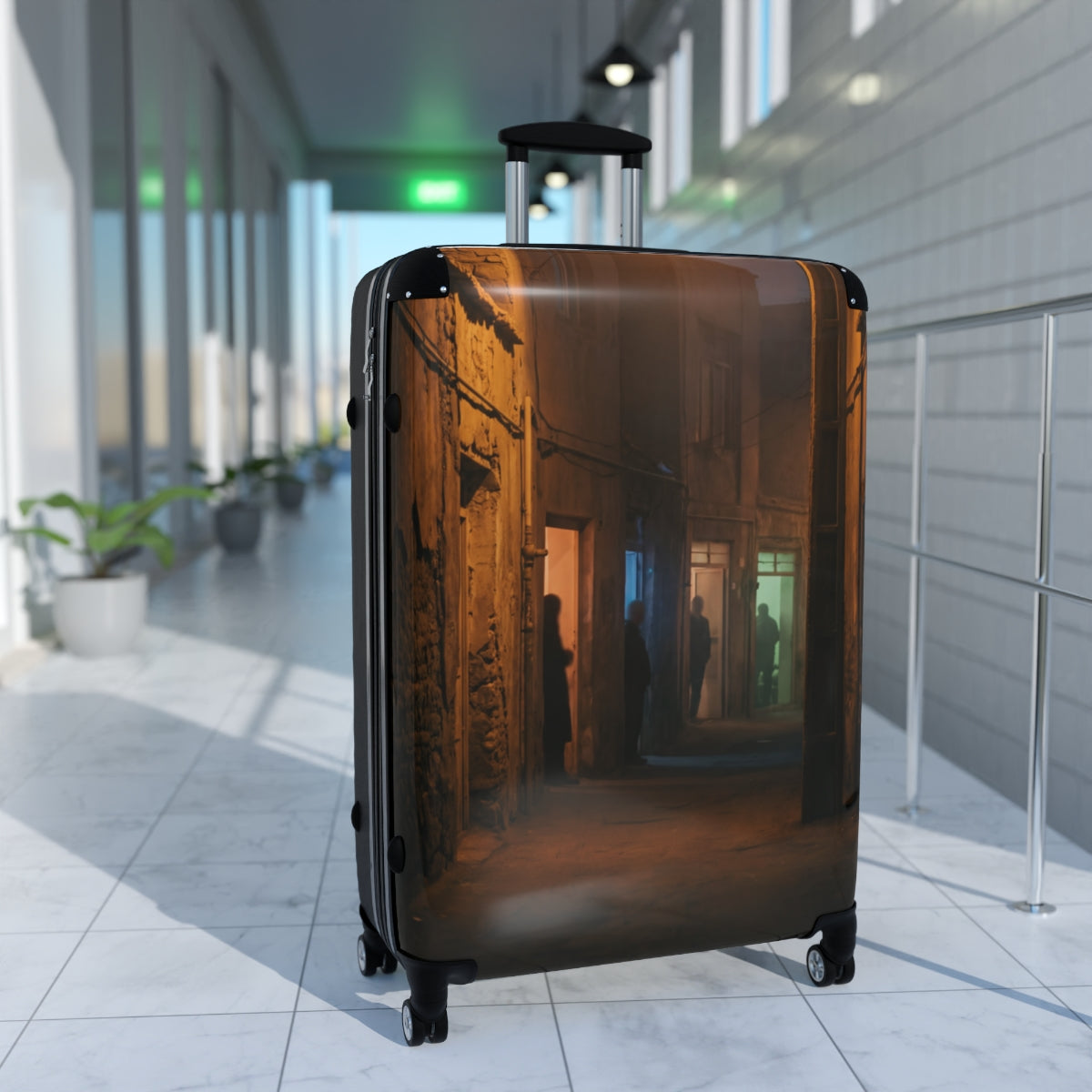 Suitcase - Midnight Shadows Alleyway | Echovira Gallery
