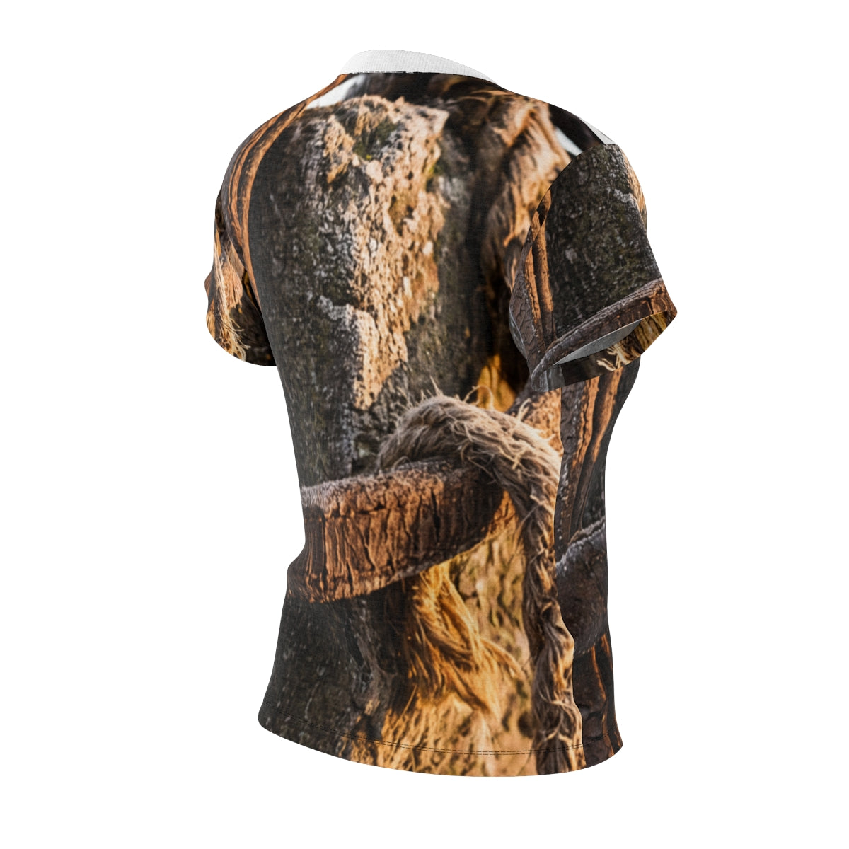 Women's Cut & Sew Tee with Weathered Leather Art