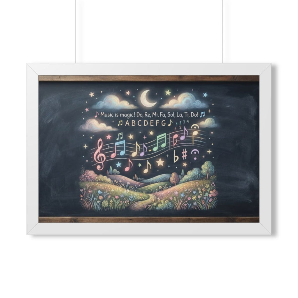 Framed Horizontal Poster - Melody Meadows — White (14×11......