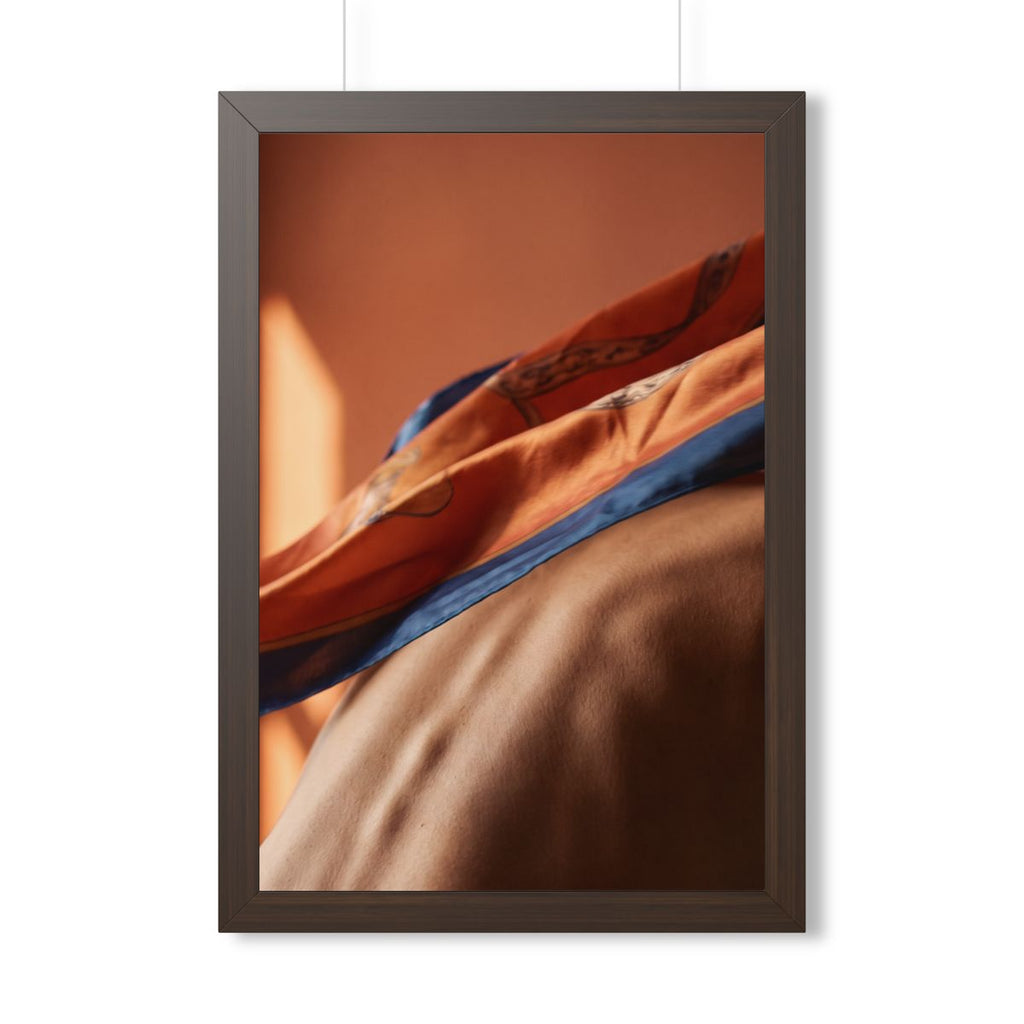 Framed Vertical Poster - Silk Silhouette — Walnut (11×14......