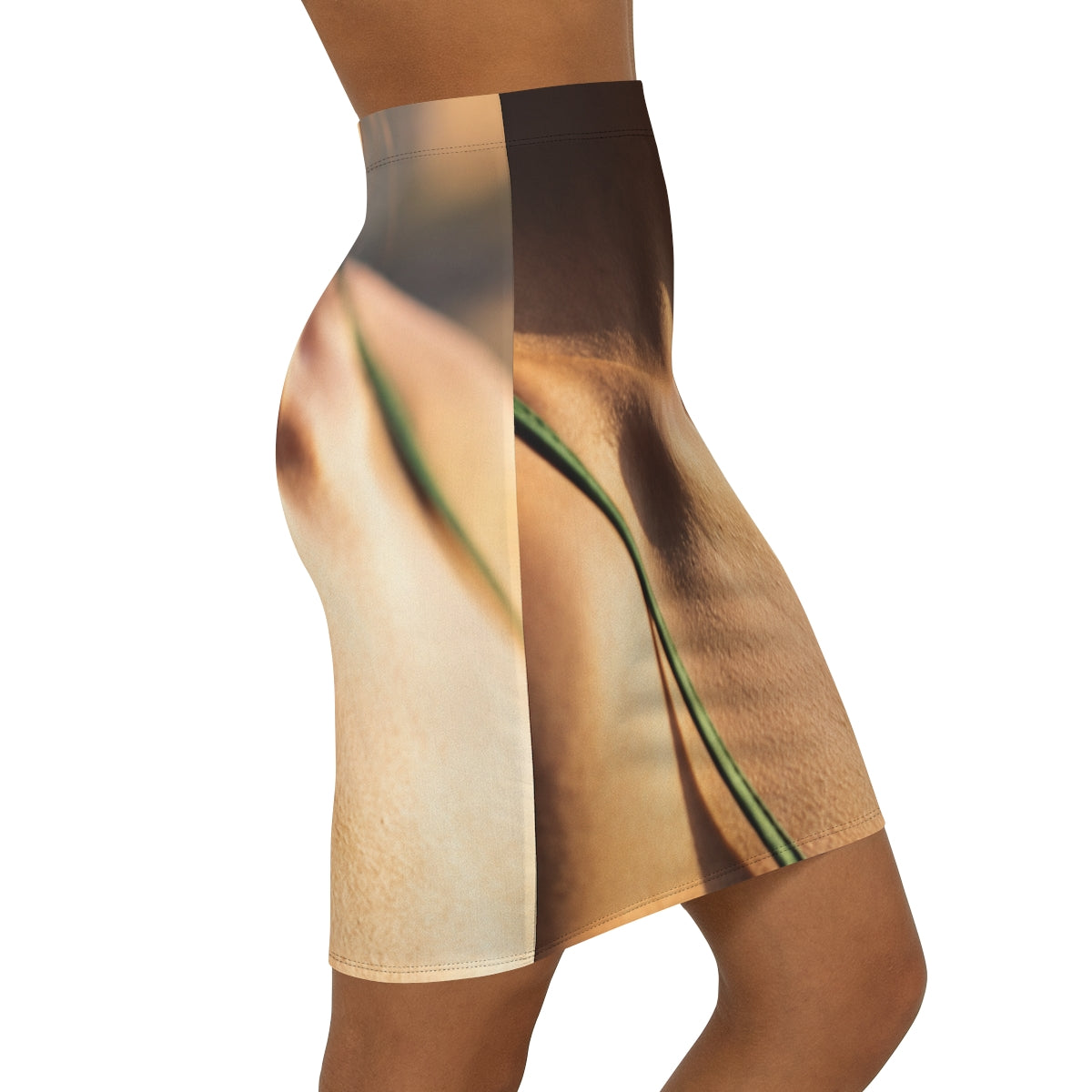 Women's Mid-Waist Pencil Skirt - Golden Hour Pencil Skirt......