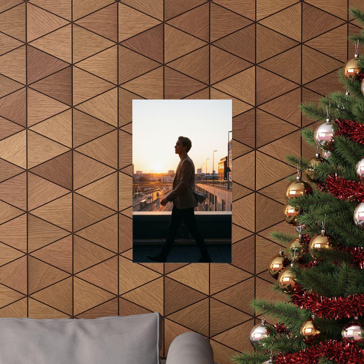 Matte Vertical Poster - Golden Hour Walk (8×10 & 36×54) |...