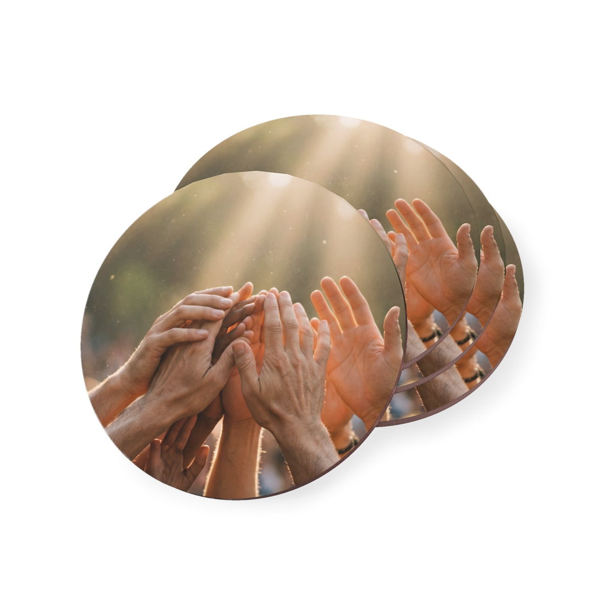 Coasters - Golden Rays of Unity Wall Art (1 & 4 pcs) |...