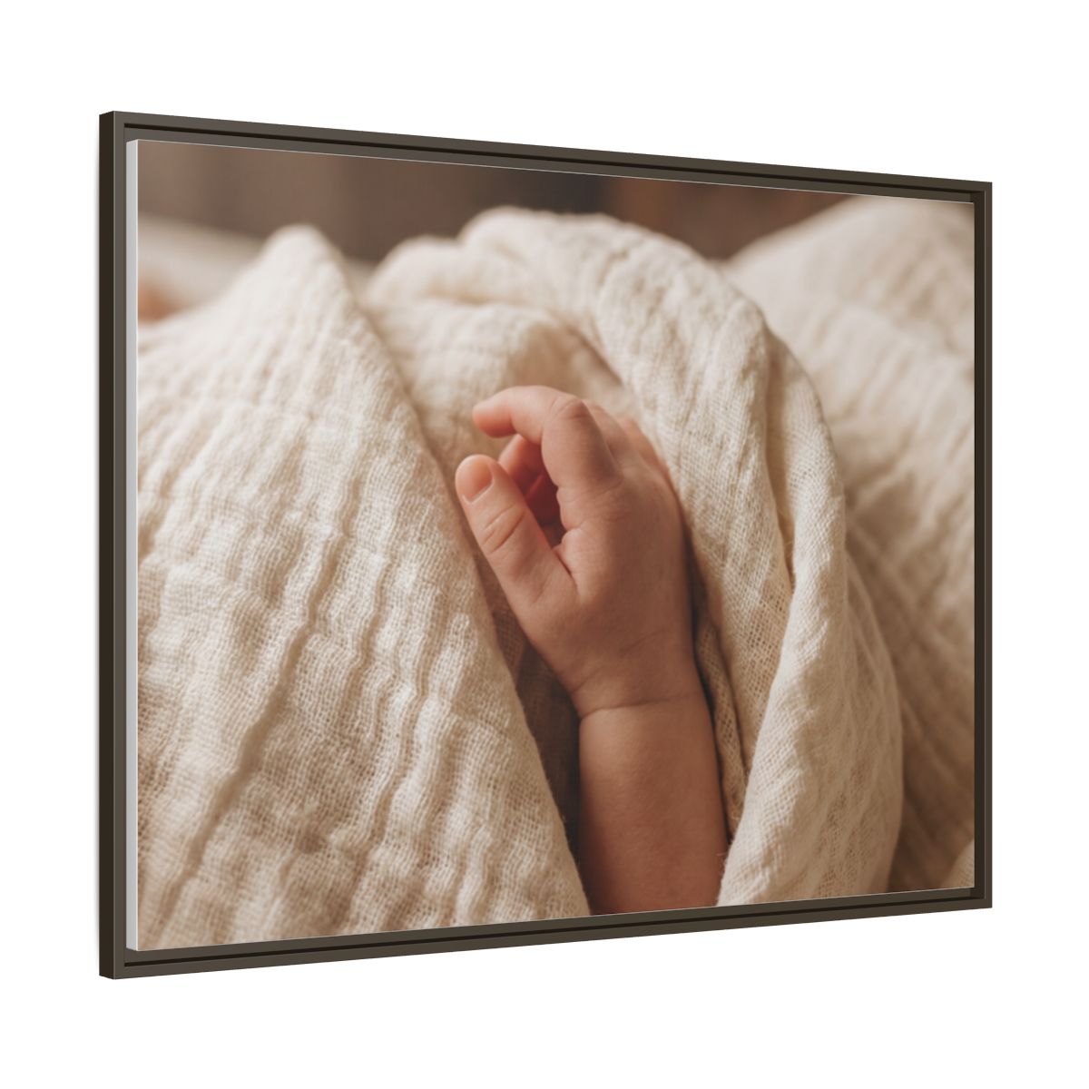Framed Matte Canvas - Neutral Nursery — Espresso / 1.25"