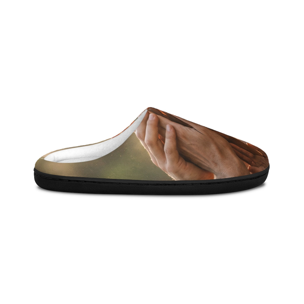 Women's Indoor Slippers - Golden Rays of Unity Wall Art |...