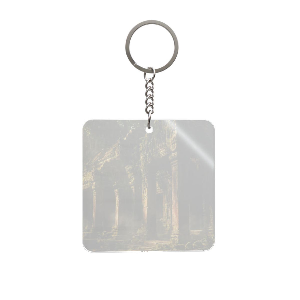 Square Keychain - Ancient Portal Charm | Echovira Gallery