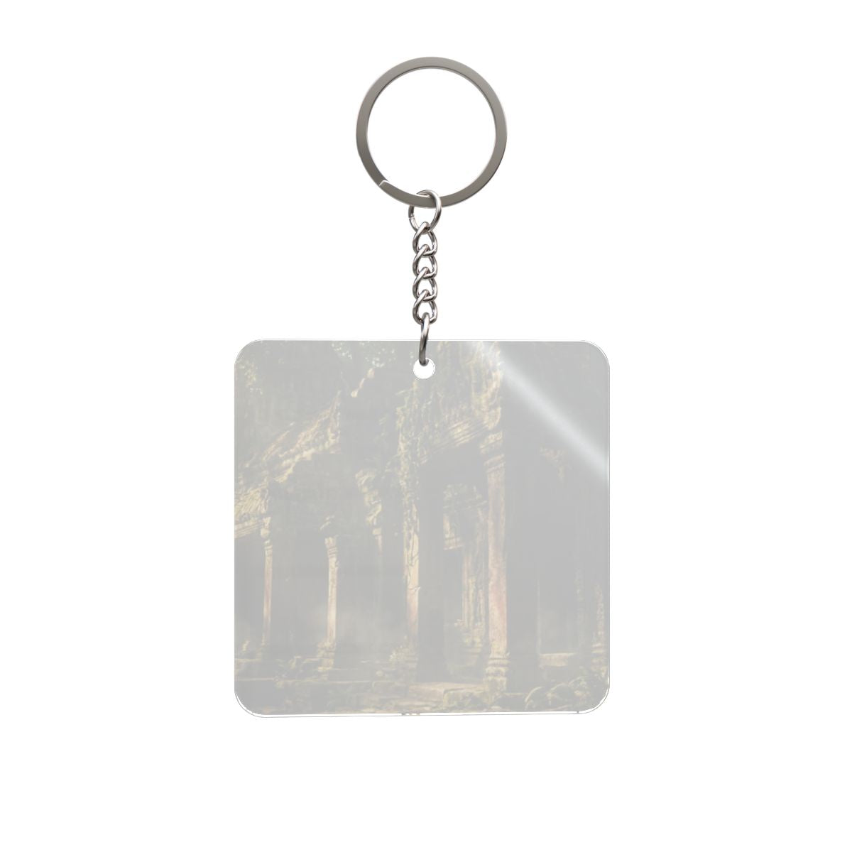 Square Keychain - Ancient Portal Charm | Echovira Gallery