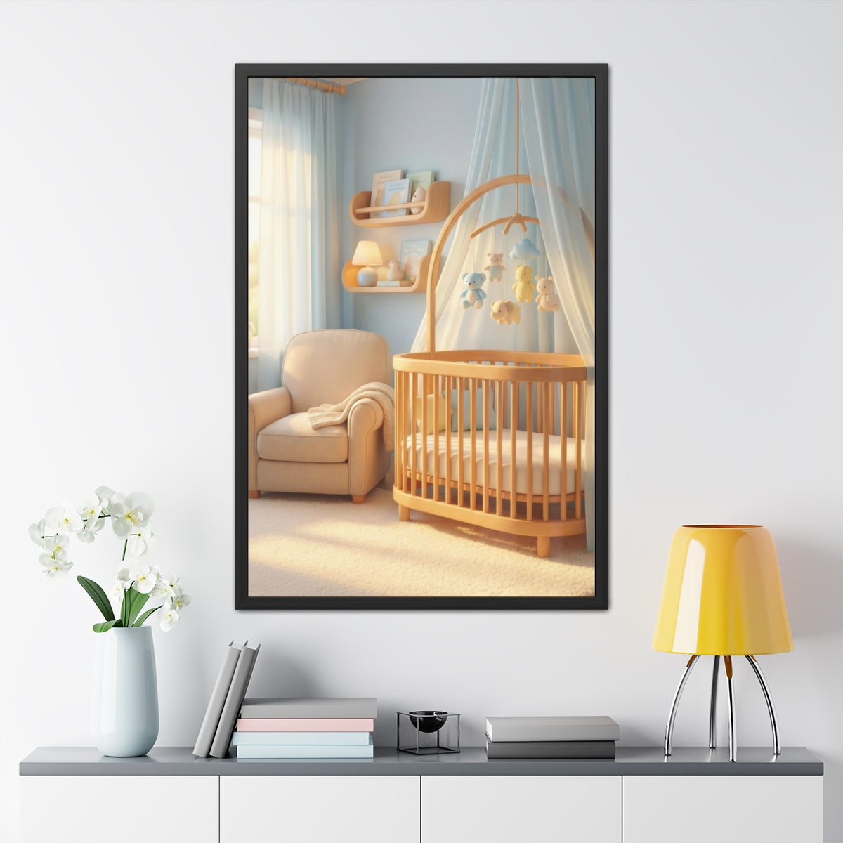 Framed Poster - Lullaby Haven Crib (8×12, 9×11, 11×14... |...