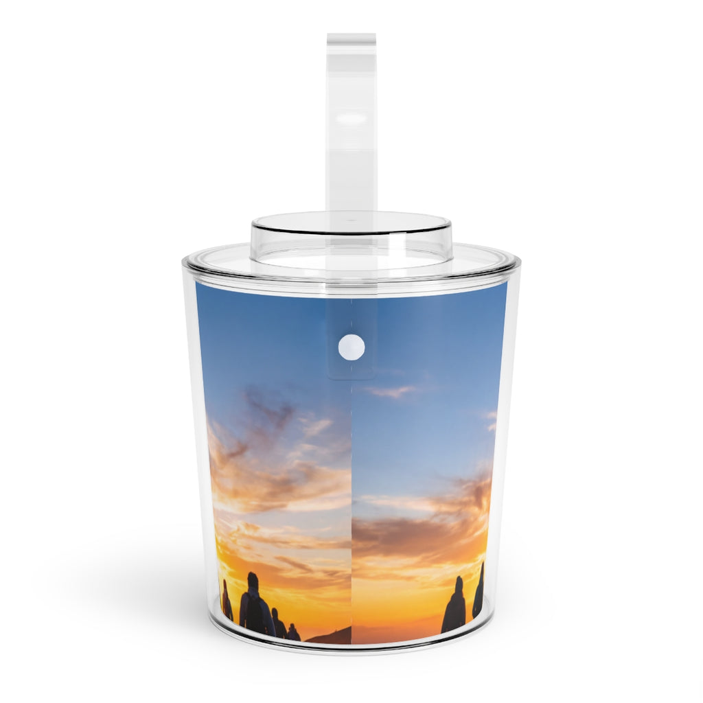 Ice Bucket with Tongs - Sunset