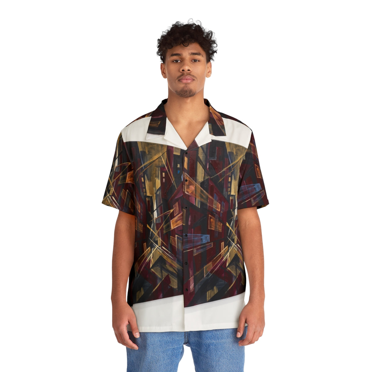 Men's Hawaiian Shirt - Urban Perspective | Echovira Gallery