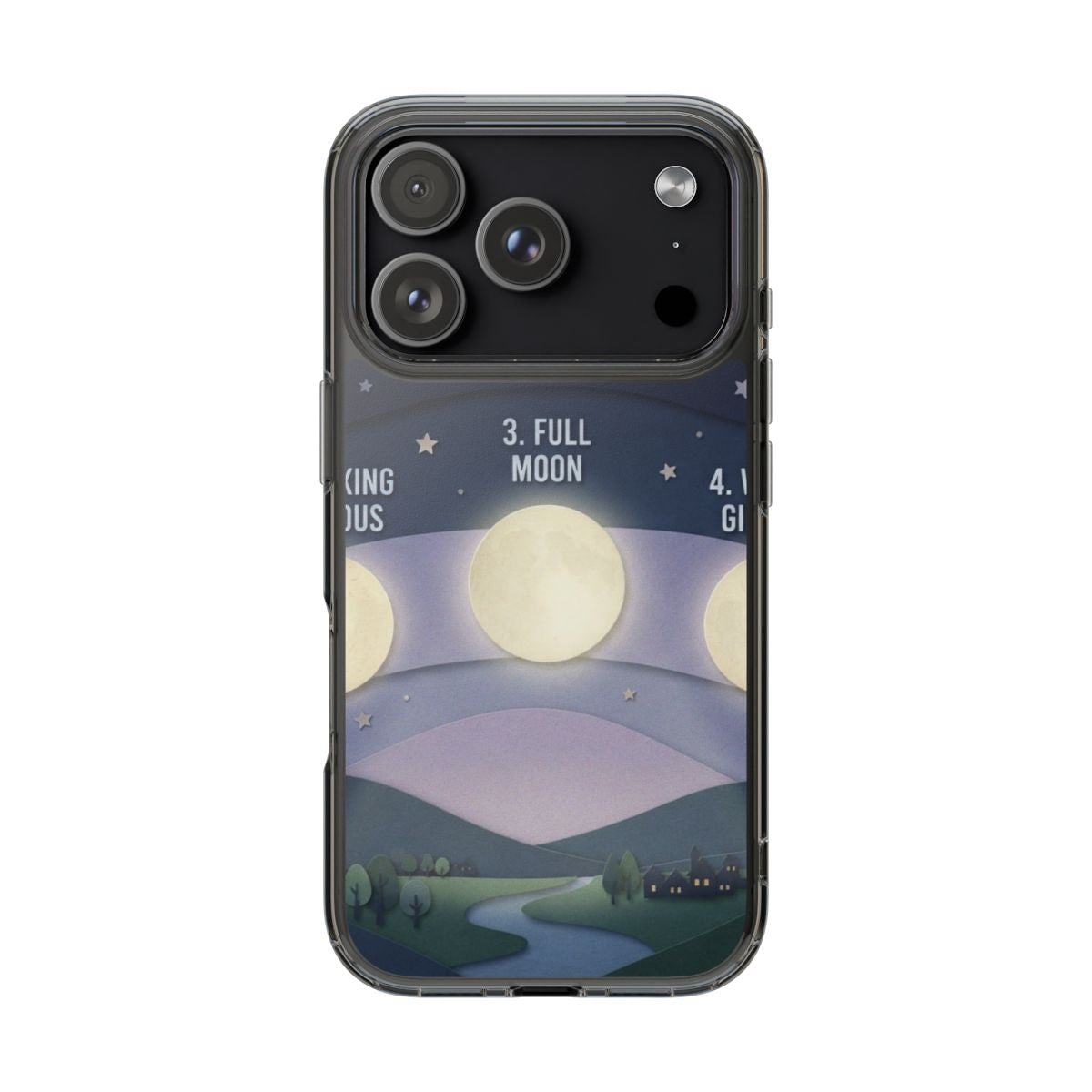 Clear Impact-Resistant Case - Moon | Echovira Gallery
