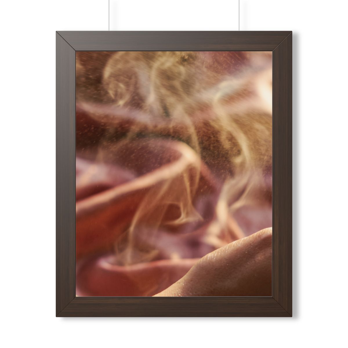 Framed Vertical Poster - Golden Mist Perfume Ritual Art —......