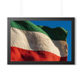 Framed Horizontal Poster - Vintage Persian Lion and Sun Flag...