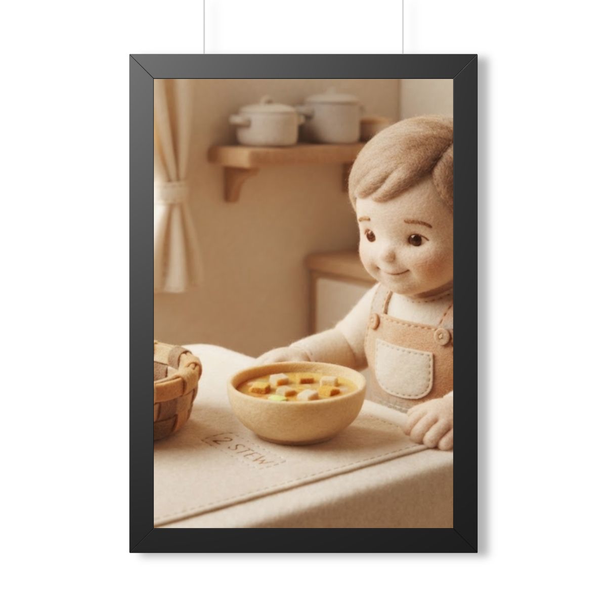 Framed Vertical Poster - Cozy Felt Hearth — Black (11×14......