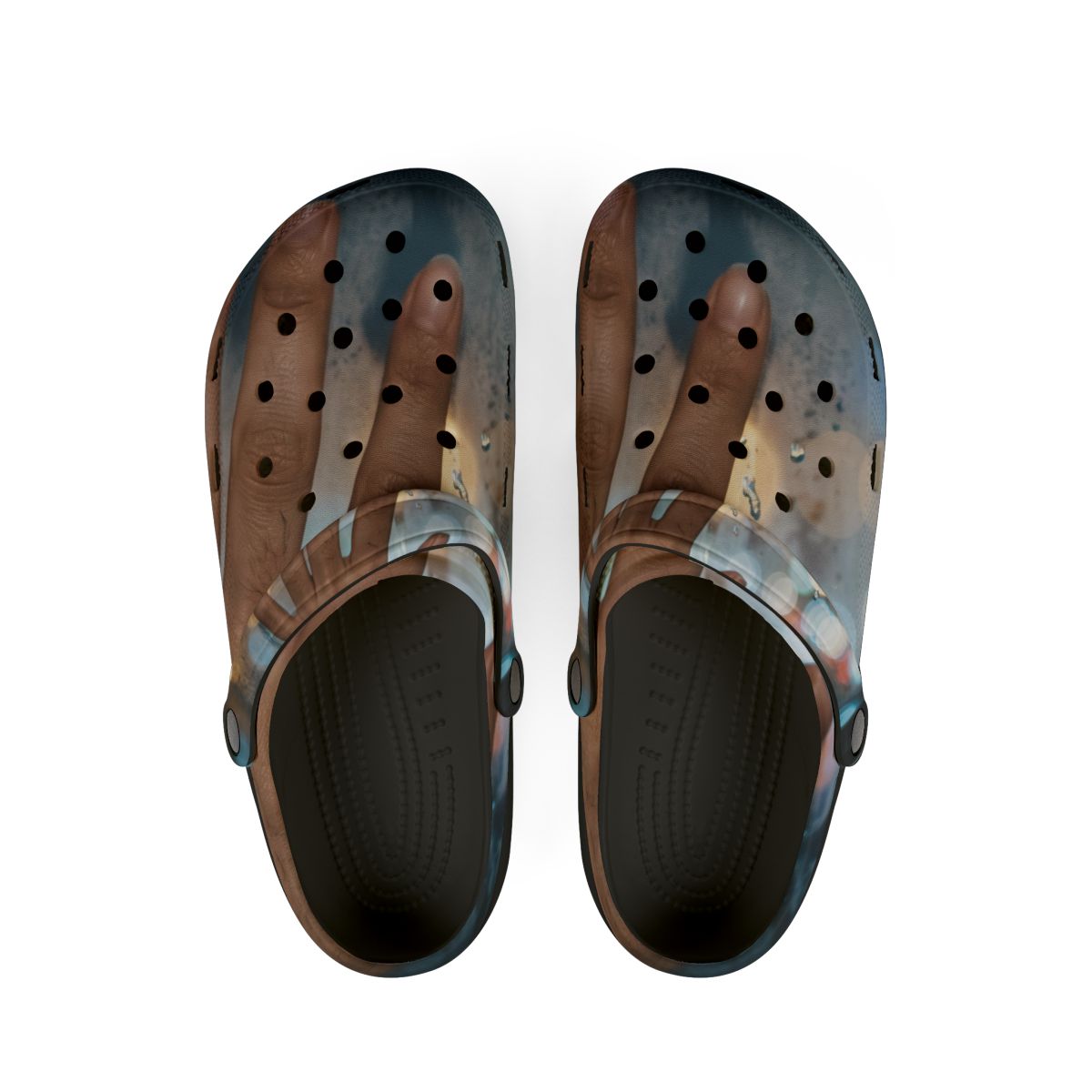 Men's EVA Shoes Nocturnal Rainy City Window