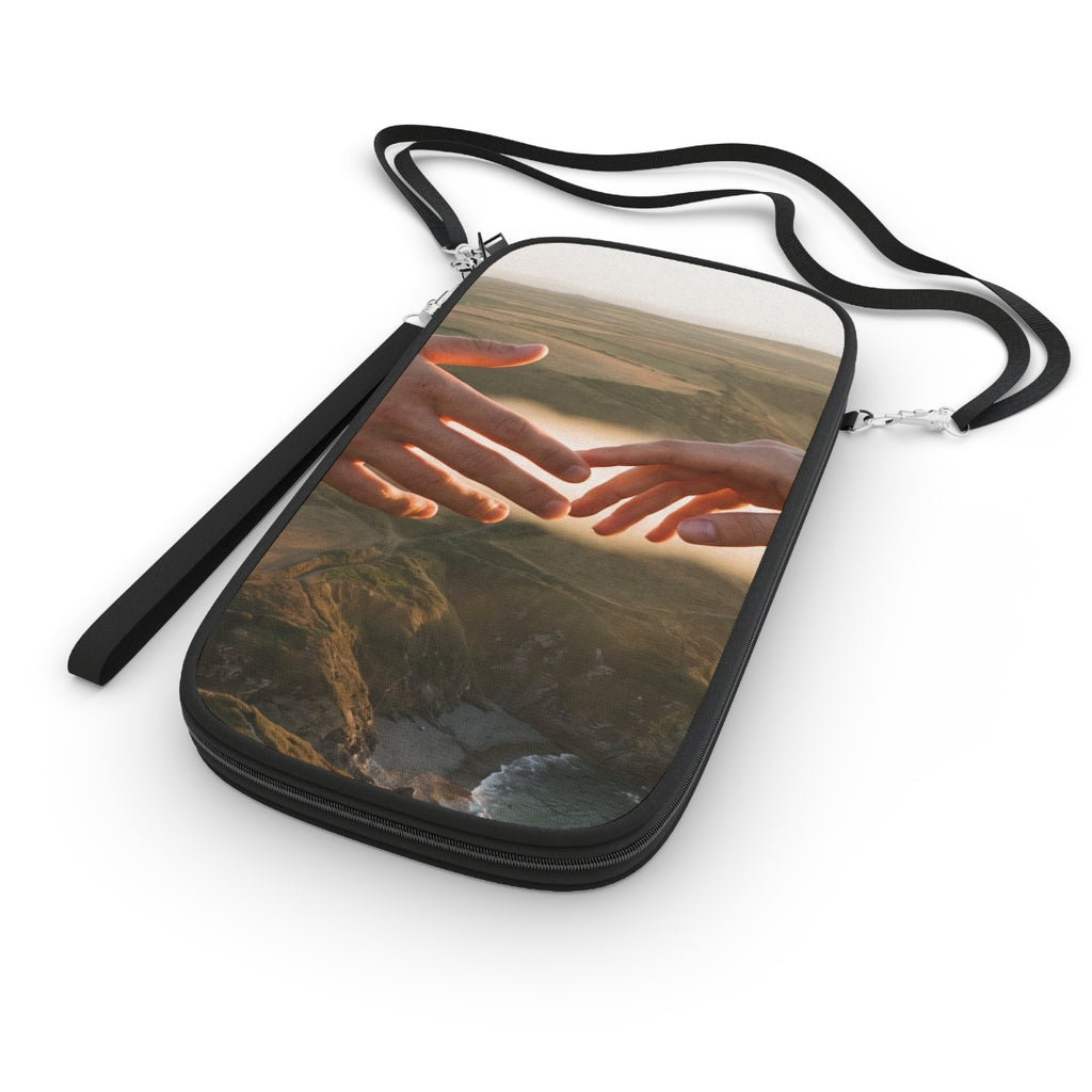 Passport Wallet - The Infinite Touch | Ethereal Coastal Art...
