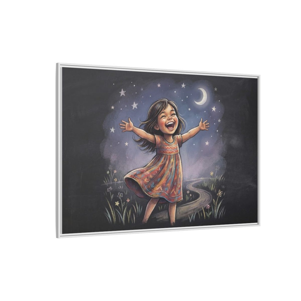 Matte Canvas Framed - Starlit Wonder Joy — White / 1.25"......