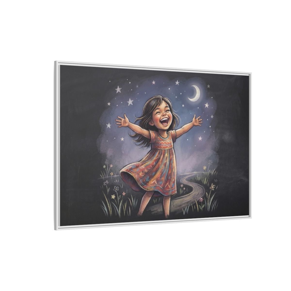 Matte Canvas Framed - Starlit Wonder Joy — White / 1.25"......